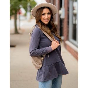 Betsey’s Boutique Shop “Micro Peplum Hoodie”